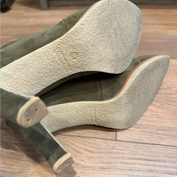 Lolacruz Suede Elegant Olive Green Ankle Booties 40 - Picture 4 of 10